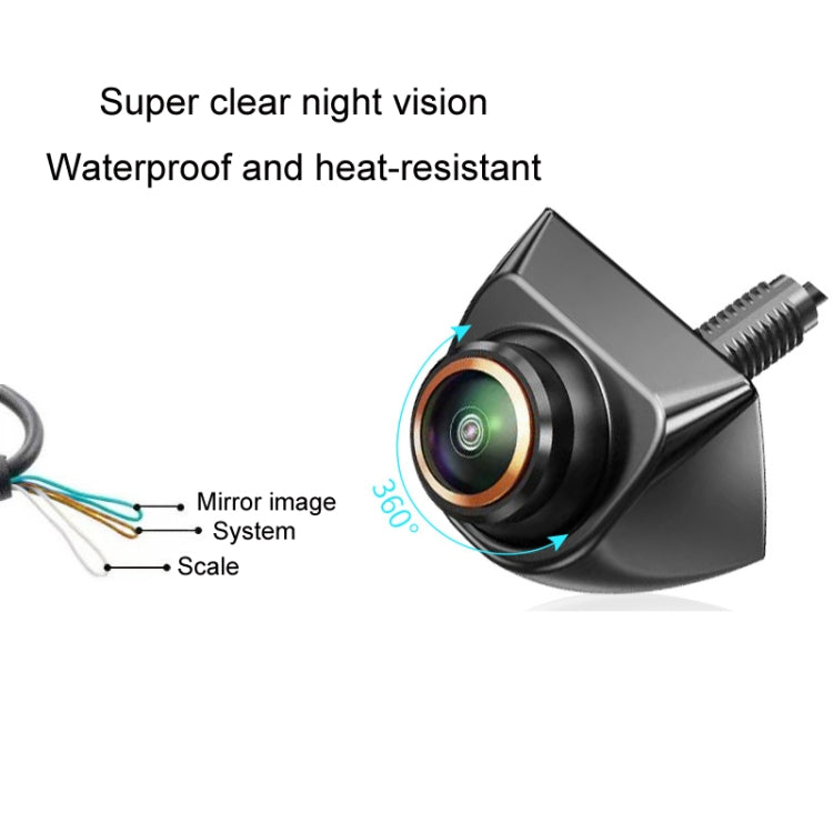 360-degree Adjustable Three-control Metal Fisheye Reversing Camera - Adjustable Korean Style