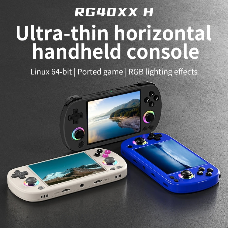 ANBERNIC RG40XXH WIFI Wireless Joystick Pocket Console HDMI Connection TV Online Sparring Game Console 128G - Black