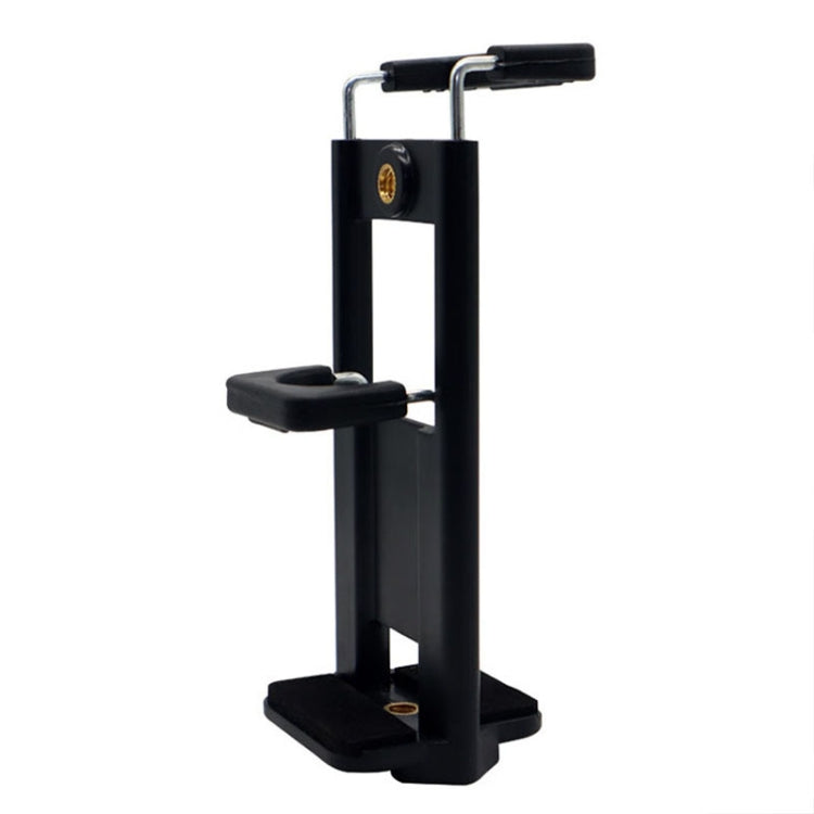 Desktop Live Dual-purpose Mobile Phone Holder Photography Tripod Tablet Clamp - Black