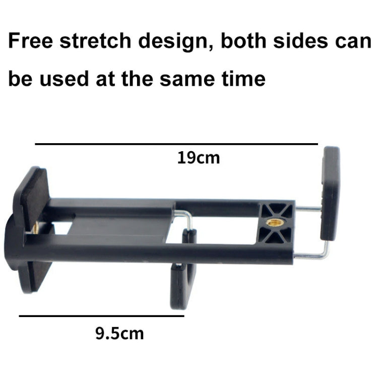 Desktop Live Dual-purpose Mobile Phone Holder Photography Tripod Tablet Clamp - Black