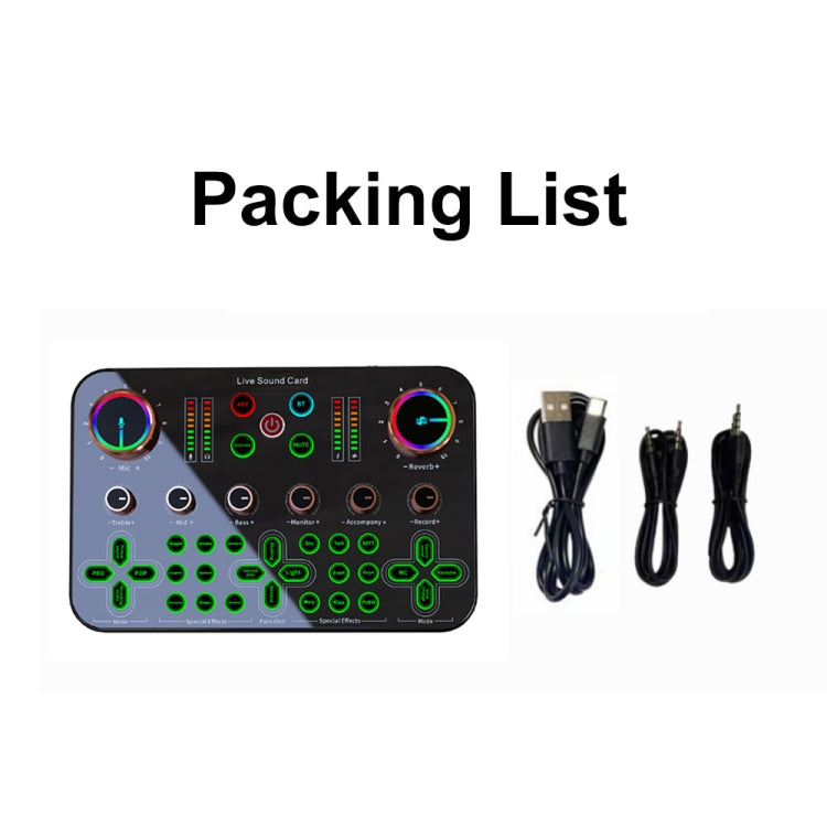 K600 48V English Version Live Dedicated Sound Card - Black
