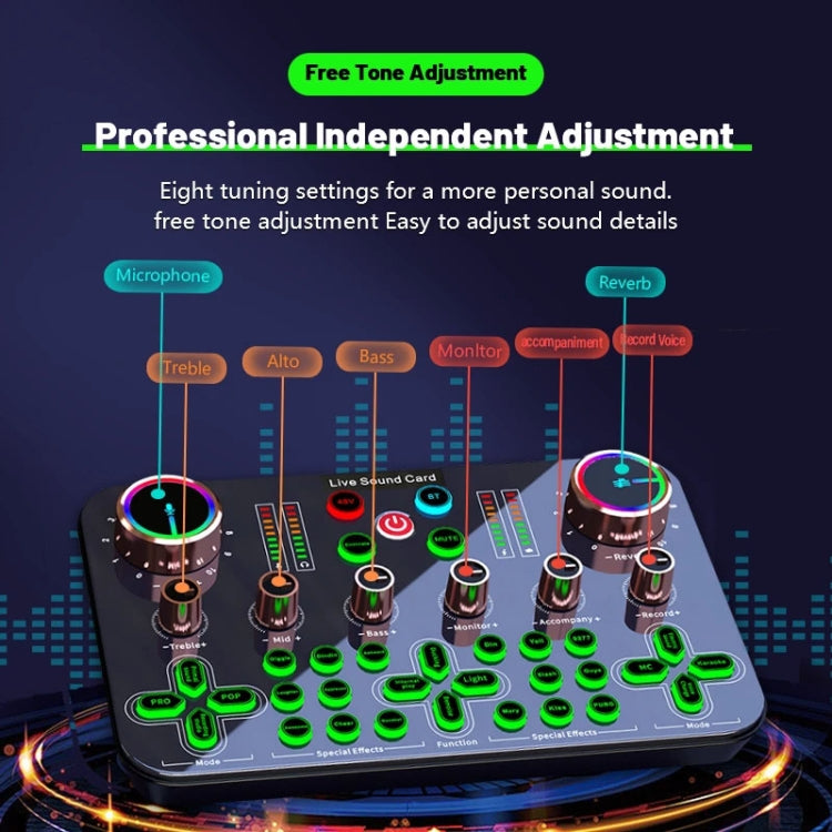 K600 48V English Version Live Dedicated Sound Card - Black
