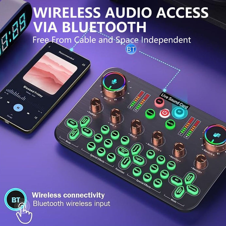 K600 48V English Version Live Dedicated Sound Card - Black