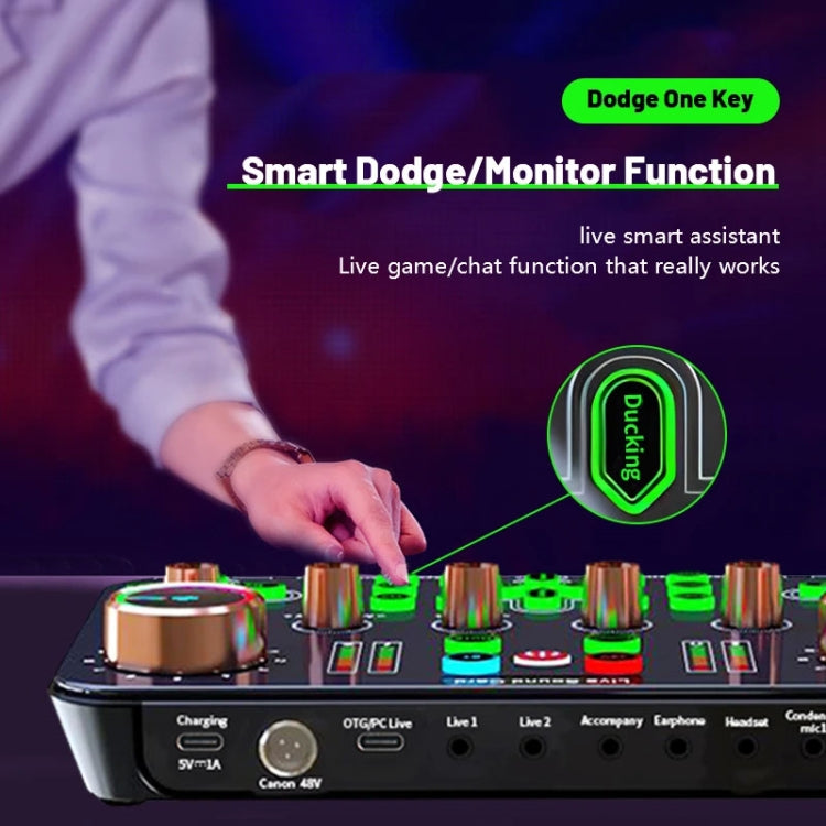 K600 48V English Version Live Dedicated Sound Card - Black