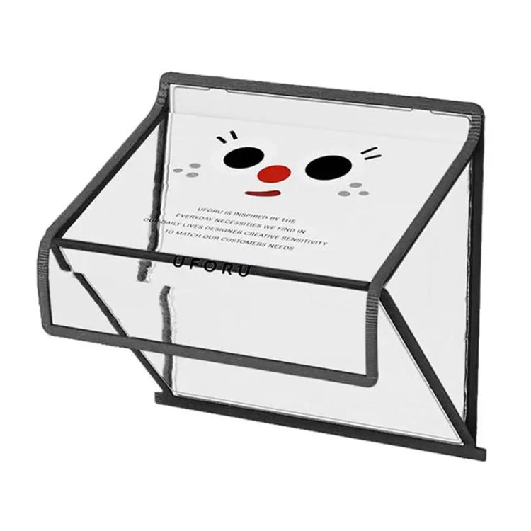 Bathroom Hanging Bag Foldable Transparent With Lid Waterproof Clothes Socks Storage Bag, Color: Large Black