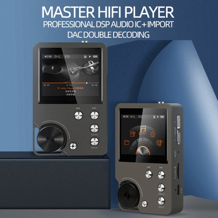 With 128GB TF Card HIFI Lossless DSD256 Music Player Sports MP3 - Silver Gray