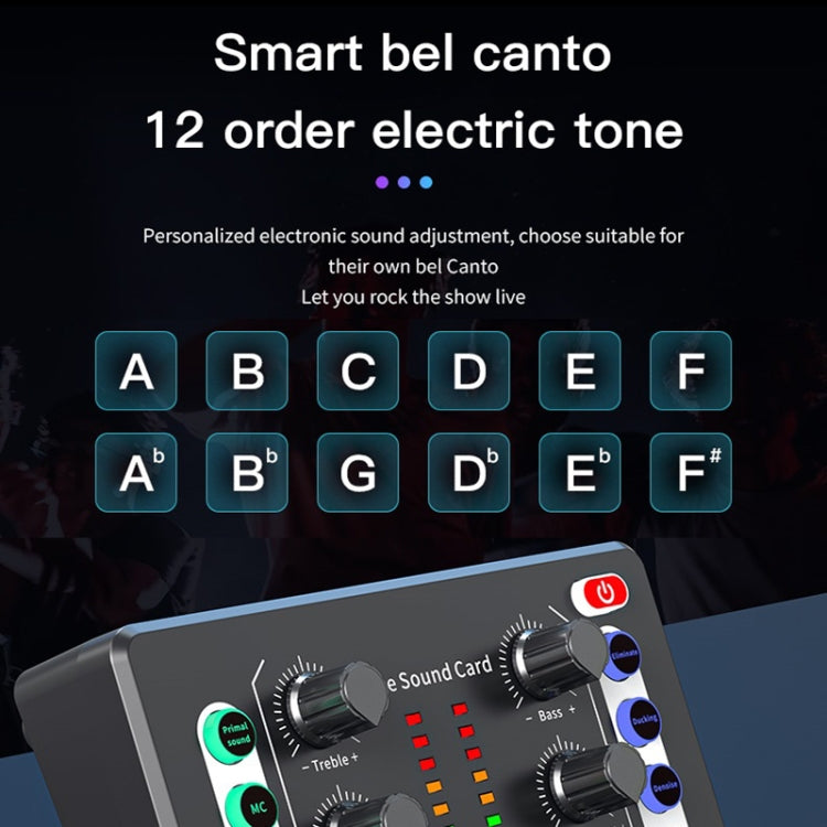 M8 Recording And Singing Live Bluetooth Sound Card Set, Color: Black Tripod