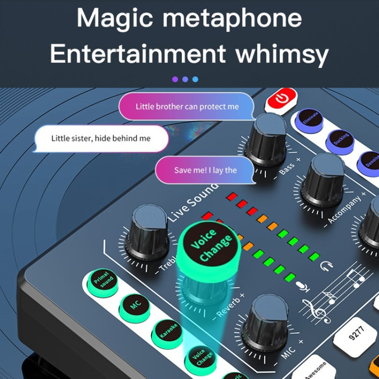 M8 Recording And Singing Live Bluetooth Sound Card Set, Color: White+Gold Cantilever