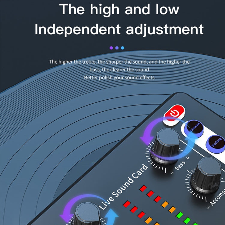 M8 Recording And Singing Live Bluetooth Sound Card Set, Color: Black+Black Cantilever Earphone