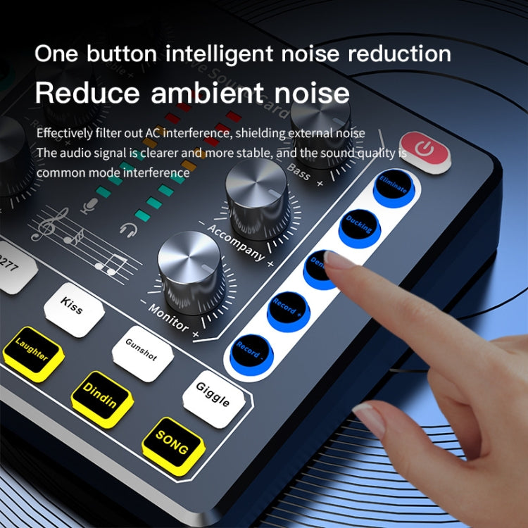 M8 Recording And Singing Live Bluetooth Sound Card Set, Color: White