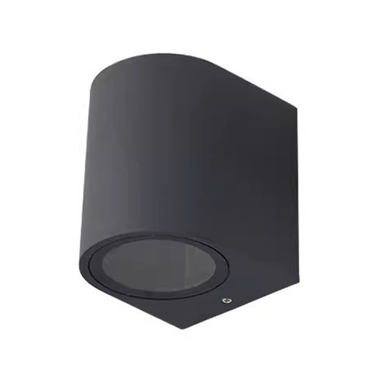 LED Outdoor Wall Lights Waterproof Exterior Villa Door Patio Lights Background Glow Spotlights, Style: 1-head Round With GU10 Bulb