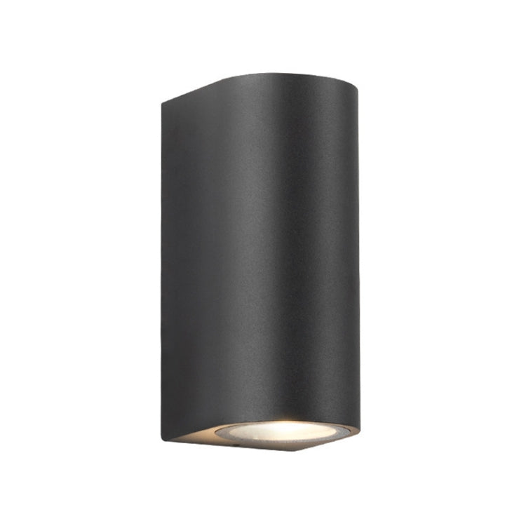 LED Outdoor Wall Lights Waterproof Exterior Villa Door Patio Lights Background Glow Spotlights, Style: 2-head Square With GU10 Bulb