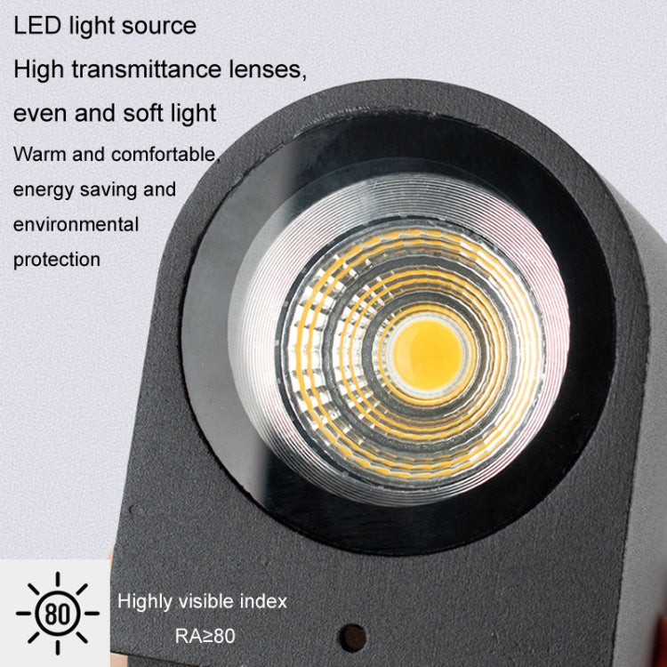 LED Outdoor Wall Lights Waterproof Exterior Villa Door Patio Lights Background Glow Spotlights, Style: 1-head Square Without GU10 Bulb