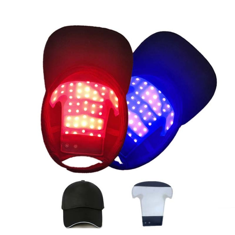Red Blue Light Hair Care Apparatus Infrared Hair Tightening Apparatus Hair Care And Hair Nourishing Cap - Black