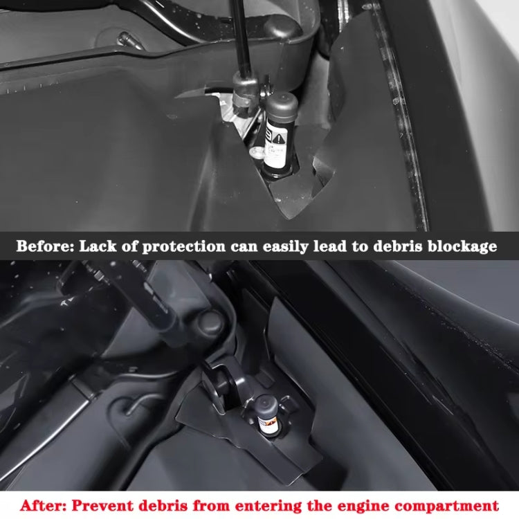 For 2024 Tesla Model 3 Left-hand Drive Front Hood With Full Anti-Blocking Water Channel - 2pcs /Set