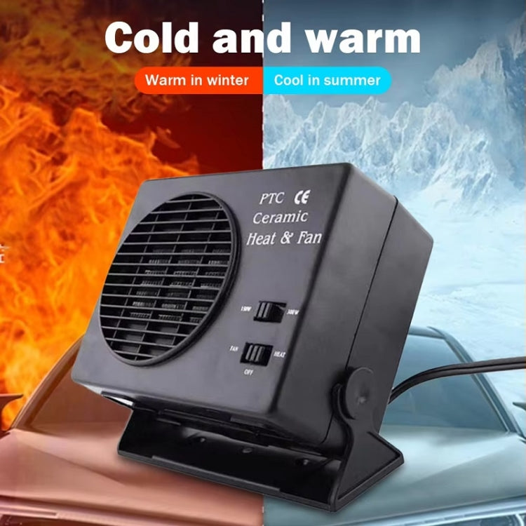 Car Heater Heating Fan Car Window Defroster - Black