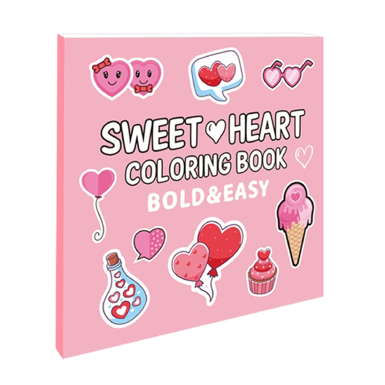 40 Sheets Cartoon Doodle Coloring Book Coloring Book for Children 4 Years and Older, Style: Sweet Heart