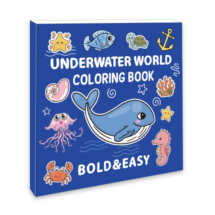 40 Sheets Cartoon Doodle Coloring Book Coloring Book for Children 4 Years and Older, Style: Underwater World