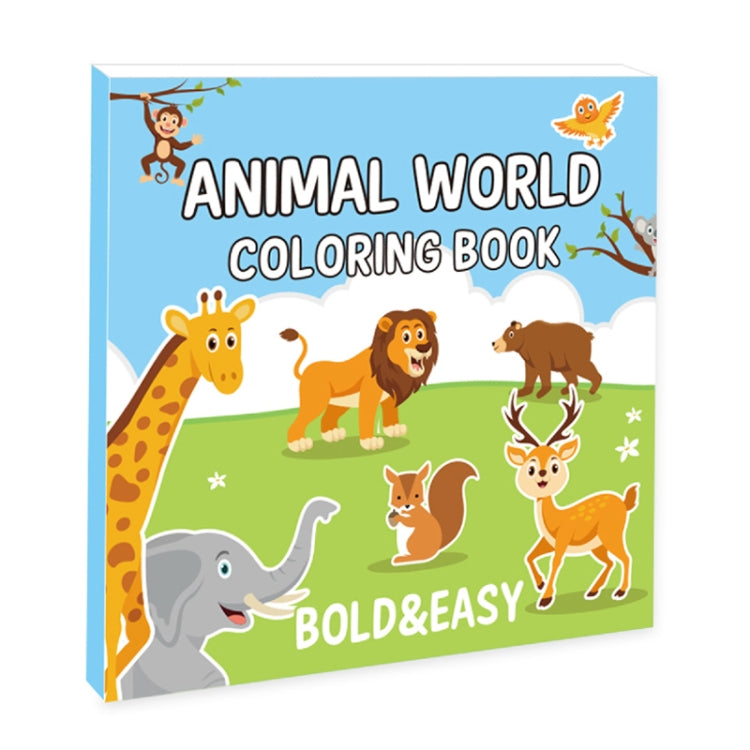 40 Sheets Cartoon Doodle Coloring Book Coloring Book for Children 4 Years and Older, Style: Animal World