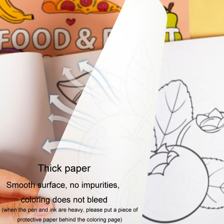 40 Sheets Cartoon Doodle Coloring Book Coloring Book for Children 4 Years and Older, Style: Underwater World