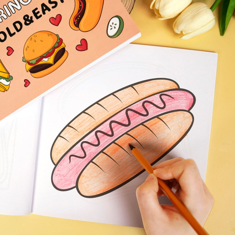 40 Sheets Cartoon Doodle Coloring Book Coloring Book for Children 4 Years and Older, Style: Animal World