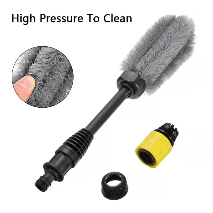 Wheel Hub Brush High Pressure Water-through Soft Bristle Cleaning Brush - 40x6x6cm