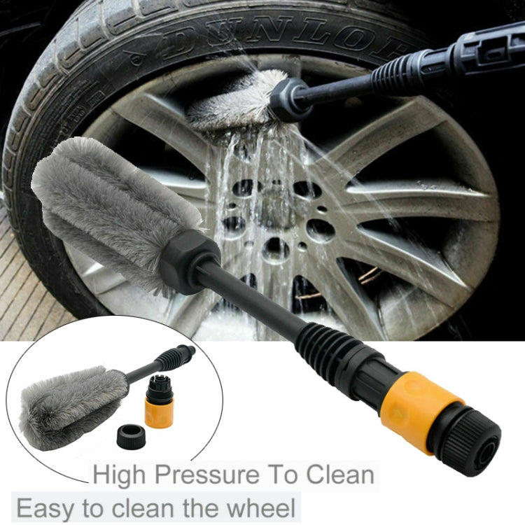 Wheel Hub Brush High Pressure Water-through Soft Bristle Cleaning Brush - 40x6x6cm