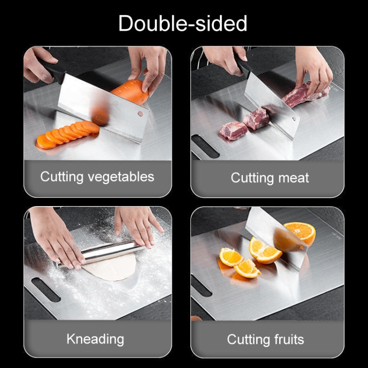 304 46x30cm Stainless Steel Anti-Bacterial Anti-Mold Board Home Kitchen Thickened Chopping Board