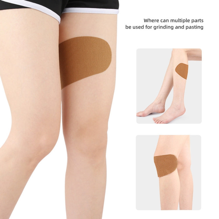 10pcs /Pack Invisible Thigh Stickers Sweat-proof and Friction-proof Thigh Pressure Relief Patches, Color: Earthy Yellow Stretch Fabric