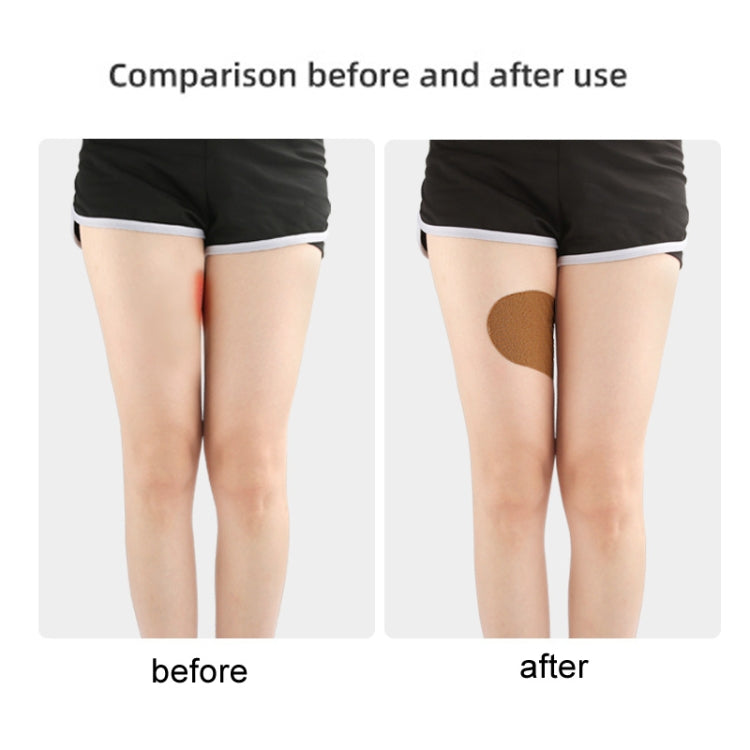 10pcs /Pack Invisible Thigh Stickers Sweat-proof and Friction-proof Thigh Pressure Relief Patches, Color: Earthy Yellow Stretch Fabric