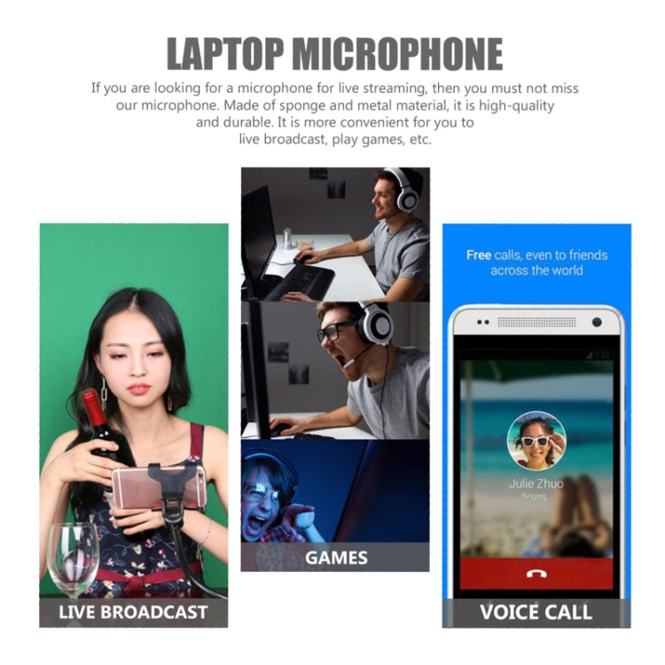 Mobile Phone Live Broadcast Microphone, Style: Pro 3.5 Straight Head 3-section Plug  - Sponge Cover