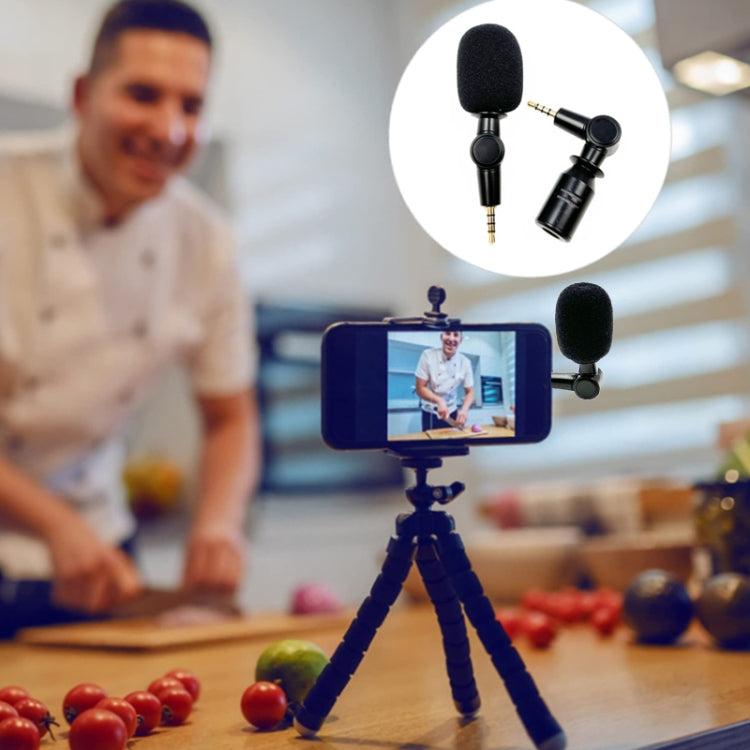 Mobile Phone Live Broadcast Microphone, Style: Pro 3.5 Straight Head 4-section Plug  - Sponge Cover