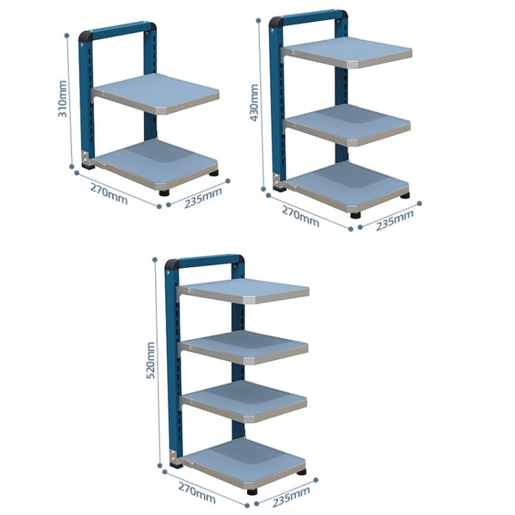 Adjustable Kitchen Pot Rack Household Multifunctional Folding Organizer, Style: 3 Layers