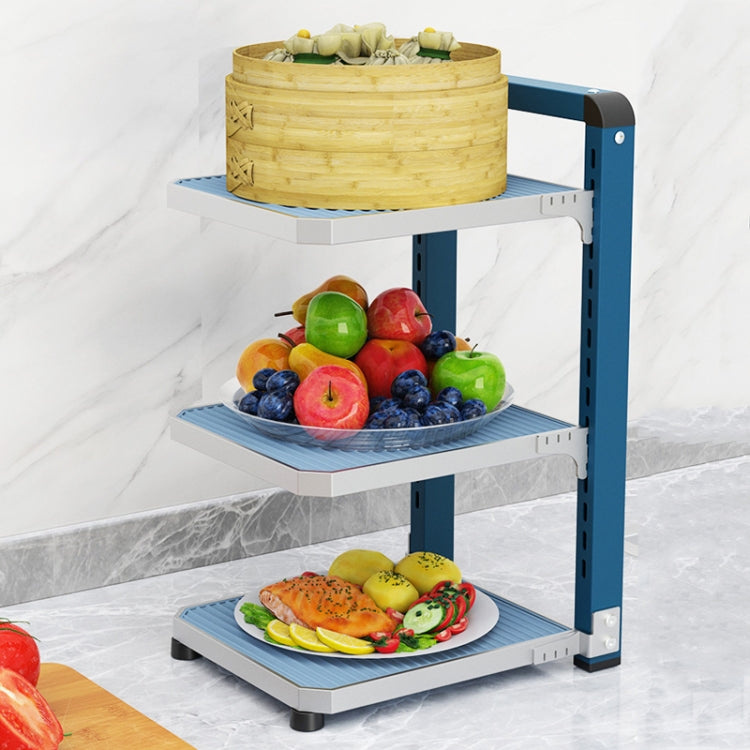 Adjustable Kitchen Pot Rack Household Multifunctional Folding Organizer, Style: 3 Layers