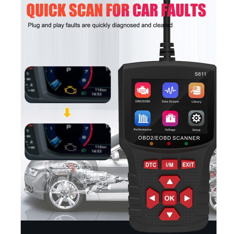OBD/EOBD Car Handheld Intelligent Tester - S611