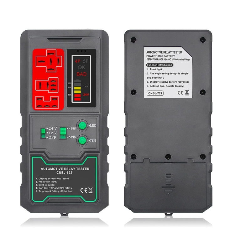 12V/24V 4 Pin 5 Pin Automotive Relay Tester - CNBJ-722
