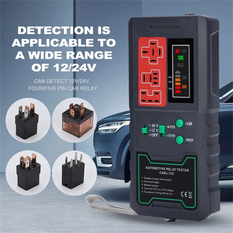 12V/24V 4 Pin 5 Pin Automotive Relay Tester - CNBJ-722