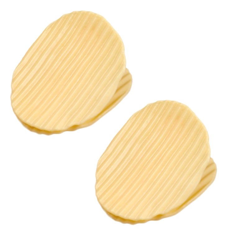 2pcs Potato Chip Sealing Clips Faux Shape Fun Handbook Decoration Food Bag Storage Clips