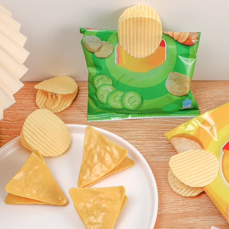 2pcs Potato Chip Sealing Clips Faux Shape Fun Handbook Decoration Food Bag Storage Clips