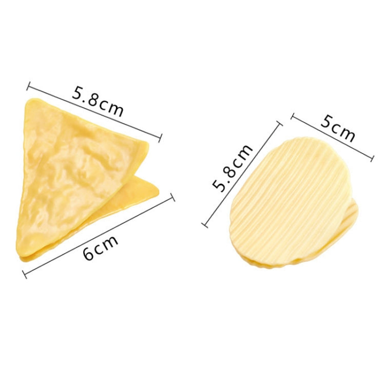 2pcs Potato Chip Sealing Clips Faux Shape Fun Handbook Decoration Food Bag Storage Clips