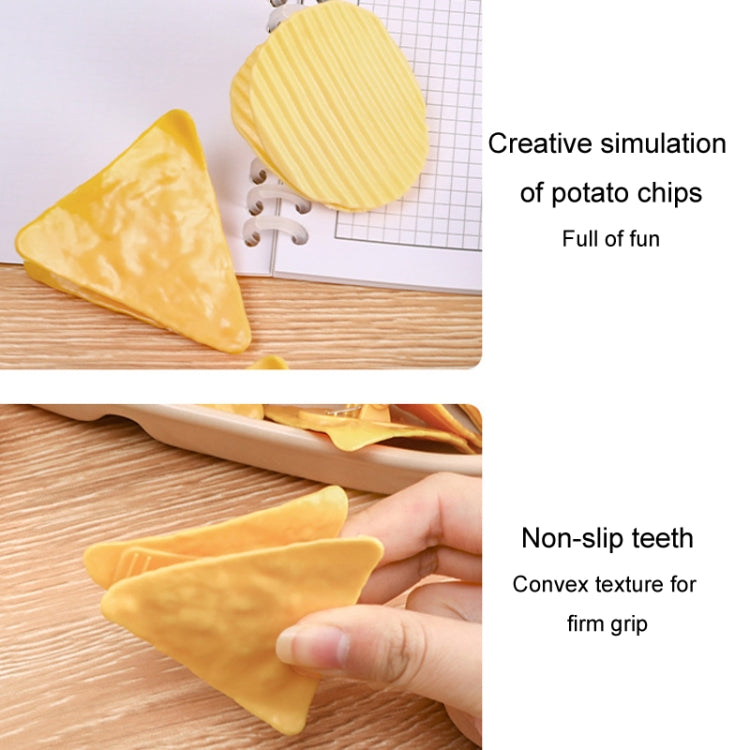 2pcs Potato Chip Sealing Clips Faux Shape Fun Handbook Decoration Food Bag Storage Clips