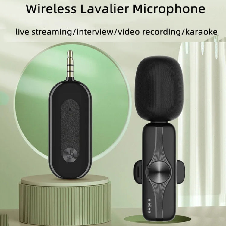 Elebest 3.5mm Wireless Lavalier Microphone Mini Clip-On Mic, Spec: One Drag One Set 3