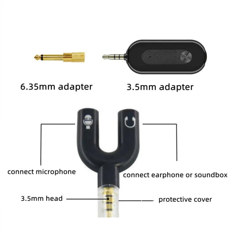 Elebest 3.5mm Wireless Lavalier Microphone Mini Clip-On Mic, Spec: One Drag Two Set 4