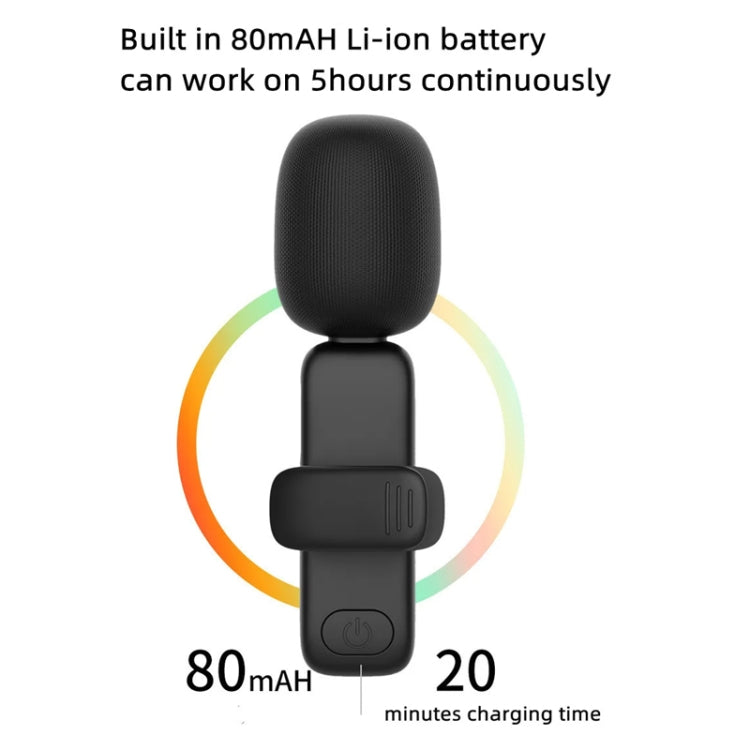 Elebest 3.5mm Wireless Lavalier Microphone Mini Clip-On Mic, Spec: One Drag One Set 2