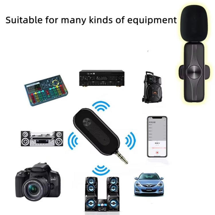Elebest 3.5mm Wireless Lavalier Microphone Mini Clip-On Mic, Spec: One Drag One Set 3