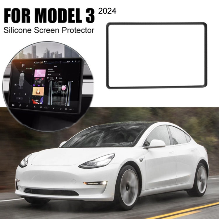 For Tesla Model 3 2024  Screen Bumper Protective Cover Silicone Frame