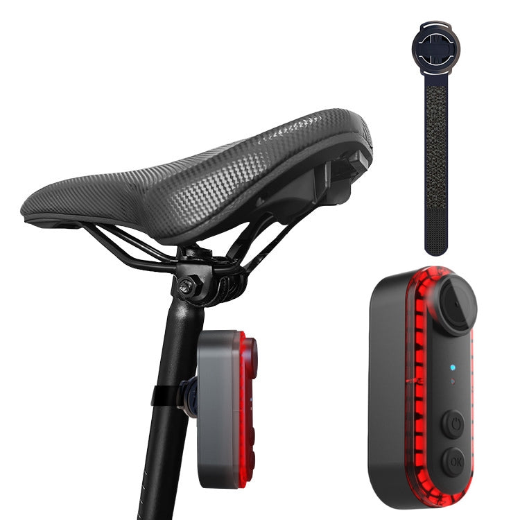 Bike Warning Tail Light 1080P WiFi Camera Recorder Waterproof Bicycle Rear Light for Riding Cycling, Spec: Strap Mount