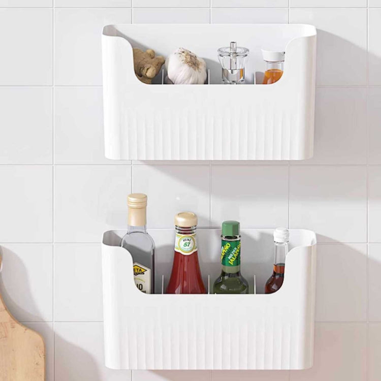 Large Kitchen Cabinet Door Cling Film Organizer Household Wall Mounted Refrigerator Side Shelf