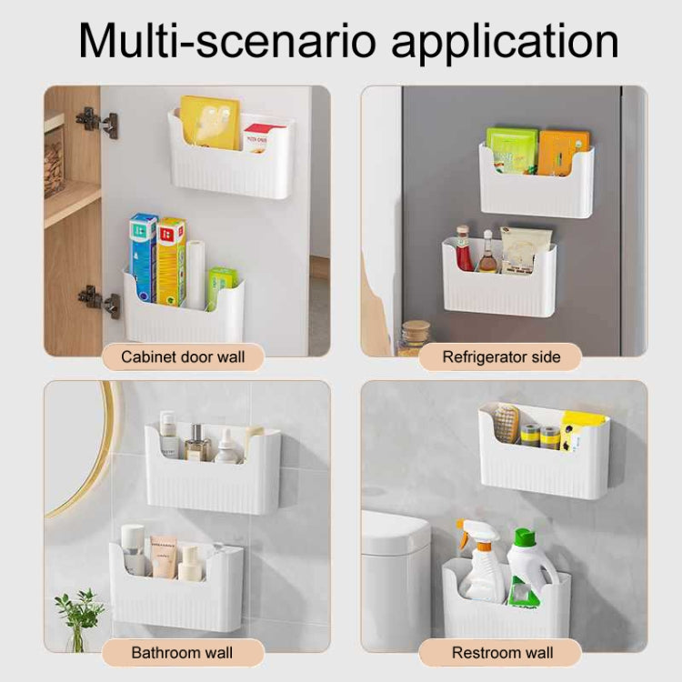 Large Kitchen Cabinet Door Cling Film Organizer Household Wall Mounted Refrigerator Side Shelf