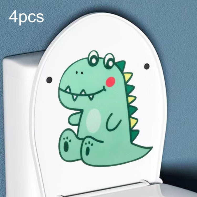 4pcs Bathroom Toilet Deodorant Stickers Felt Cute Cartoon Aromatherapy Decorative Wall Stickers, Size: 22x18cm